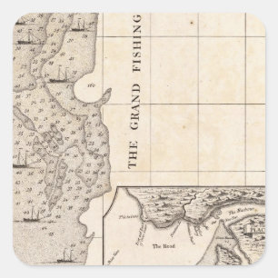 A Map of the British Empire in America Sheet 8 Square Sticker