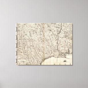 A Map of the British Empire in America Sheet 9 Canvas Print