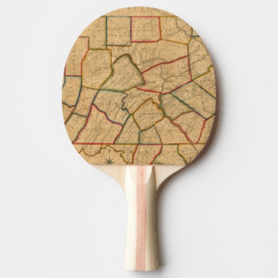 A Map Of The State Of Pennsylvania Ping Pong Paddle