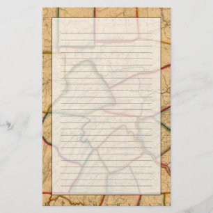 A Map Of The State Of Pennsylvania Stationery