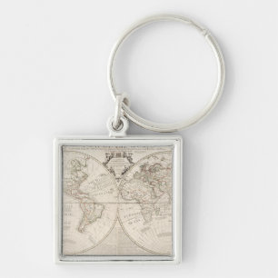 A Map of the World Keychain