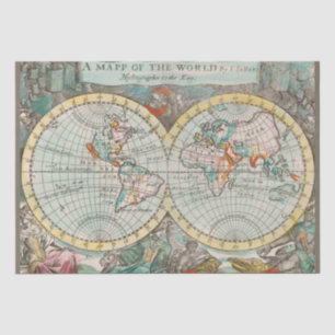 A Map of the World Tissue Paper