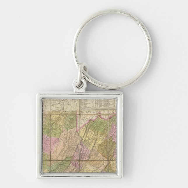 A Map of Virginia Keychain (Front)