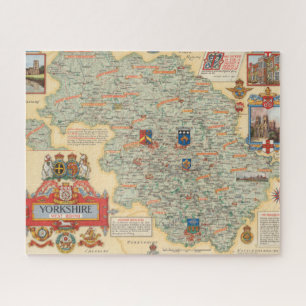 A Map of Yorkshire: West Riding Jigsaw Puzzle