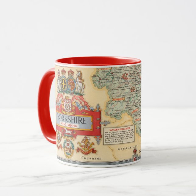 A Map of Yorkshire: West Riding Mug (Front Left)