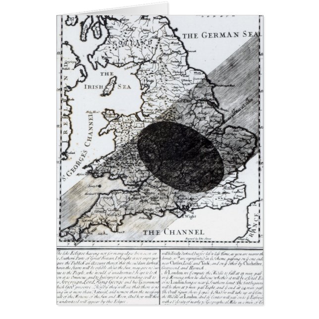 A Map Showing the Passage of  Shadow of the Moon (Front)