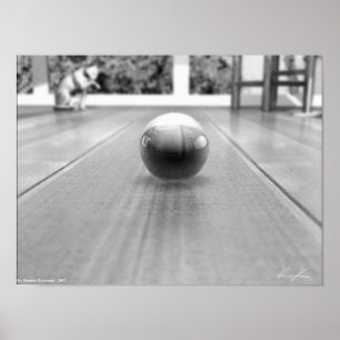 A Marble's World - Black And White Poster