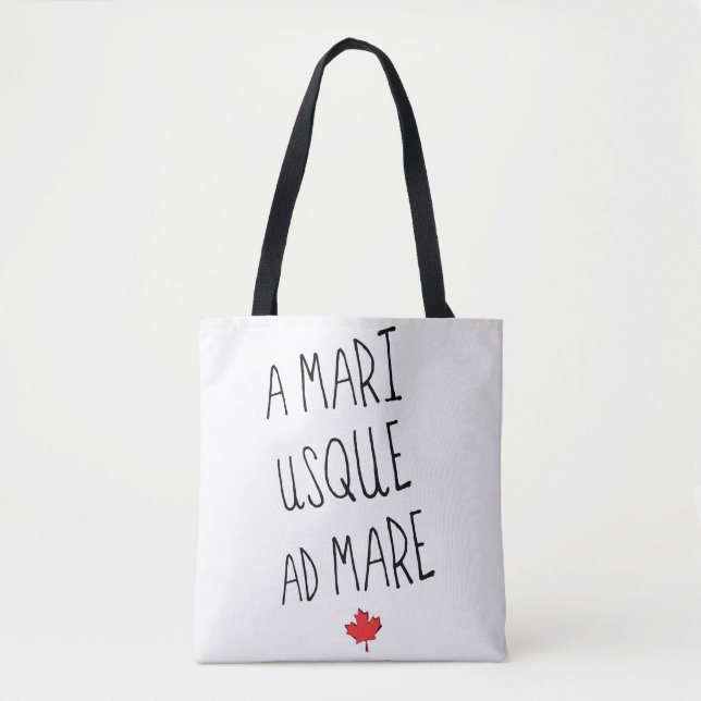 A Mari Usque Ad Mare Grocery Bag, Canadian Tote Bag (Front)