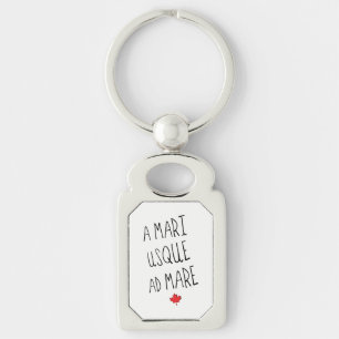 A Mari Usque Ad Mare Keyring, Canadian Motto Keychain
