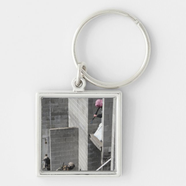 A Marine and role-playing enemy aggressor Keychain (Front)
