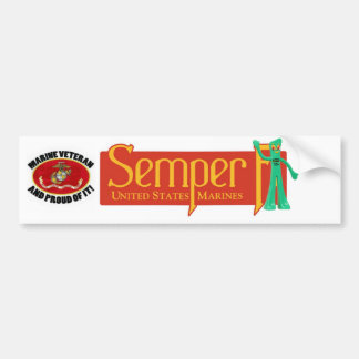 A Marine Thing. Semper Gumby - Always Flexible Bumper Sticker