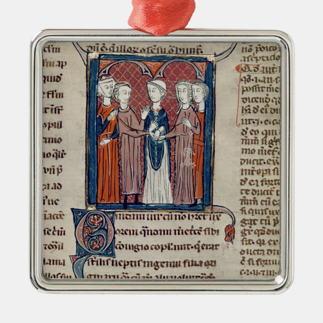 A Marriage Scene, from 'Decrets de Gratien' Metal Ornament (Front)