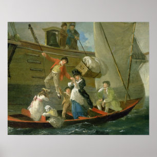 A Married Sailor's Adieu, c.1800 (oil on panel) Poster