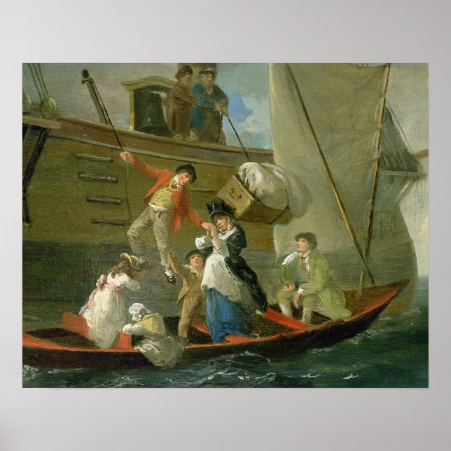 A Married Sailor's Adieu, c.1800 (oil on panel) Poster (Front)