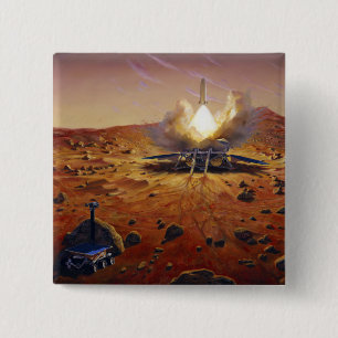 A Mars ascent vehicle 2 Inch Square Button