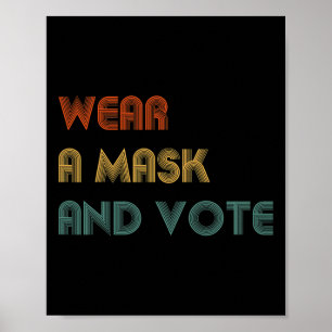 A Mask And Vote Political Election Biden Harris Vo Poster