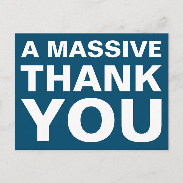 A Massive Thank You Postcard (Front)
