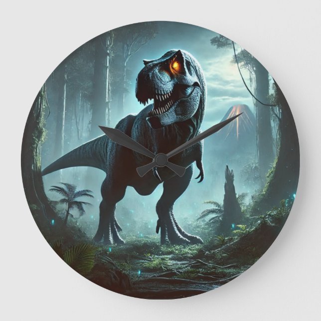 A massive Tyrannosaurus rex Large Clock (Front)