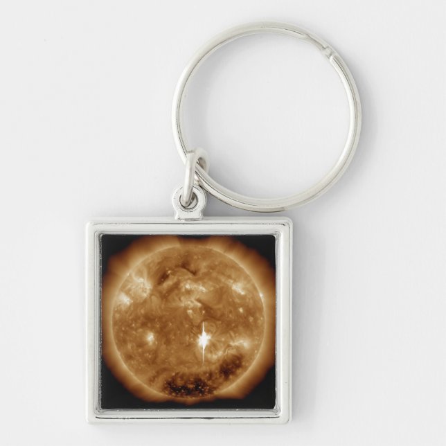 A massive X-class solar flare erupts on the Sun Keychain (Front)