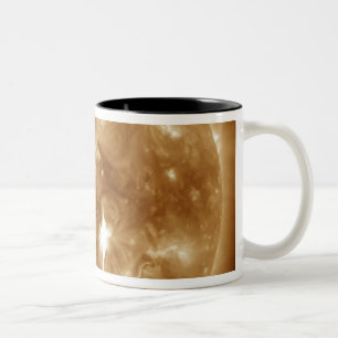 A massive X-class solar flare erupts on the Sun Two-Tone Coffee Mug