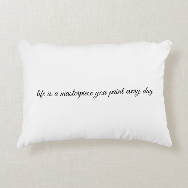 A Masterpiece Accent Pillow (Front)