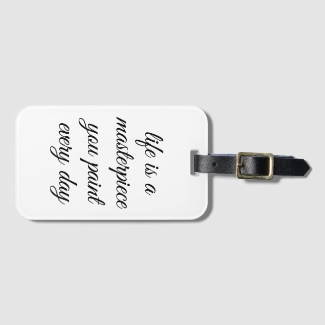 A Masterpiece Luggage Tag (Front Horizontal)