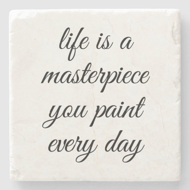 A Masterpiece Marble Stone Coaster (Front)