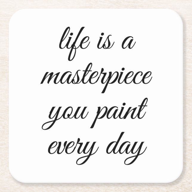 A Masterpiece Paper Coaster (Front)