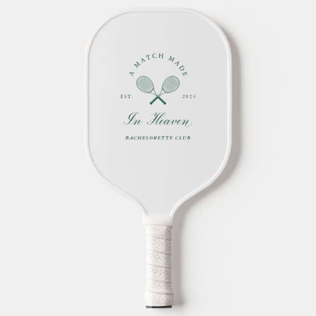 A Match Made in Heaven Bachelorette Pickleball Paddle (Front)