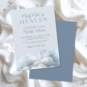 A Match Made In Heaven Bridal Shower Invitation