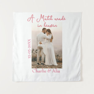 A match made in heaven photo wedding pink name sim tapestry