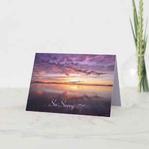 A MAUVE SKY SYMPATHY CARD