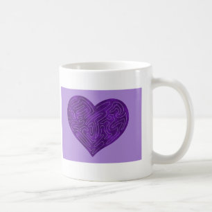 A-MAZE-ING HEART (PURPLE) COFFEE MUG