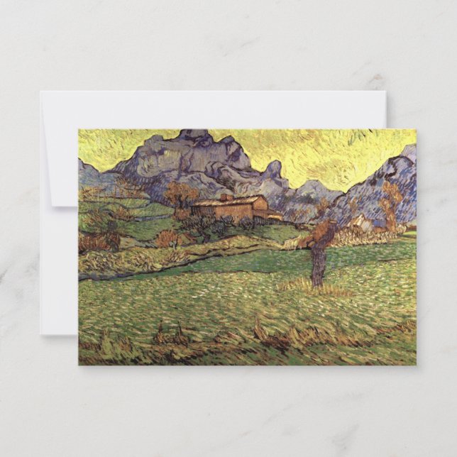 A Meadow in the Mountians - Van Gogh Thank You Card (Front)