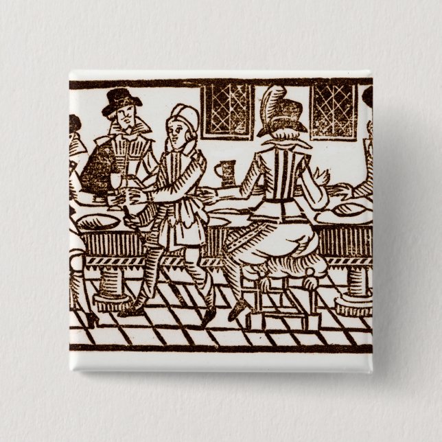 A Meal at the Inn 2 Inch Square Button (Front)