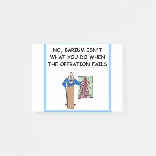 A med school joke post-it notes (Front)