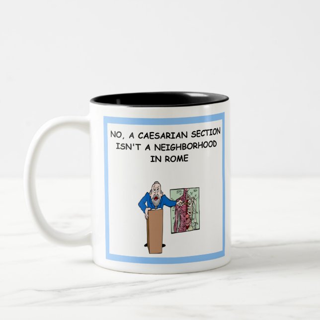 A med school joke Two-Tone coffee mug (Left)