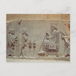 A Median officer paying homage to King Darius Postcard
