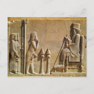 A Median officer paying homage to King Darius Postcard