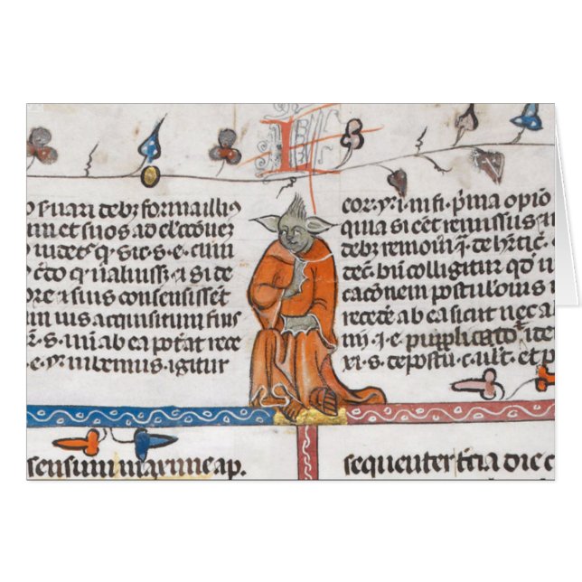 A medieval manuscript illustration from the 14th c (Front Horizontal)