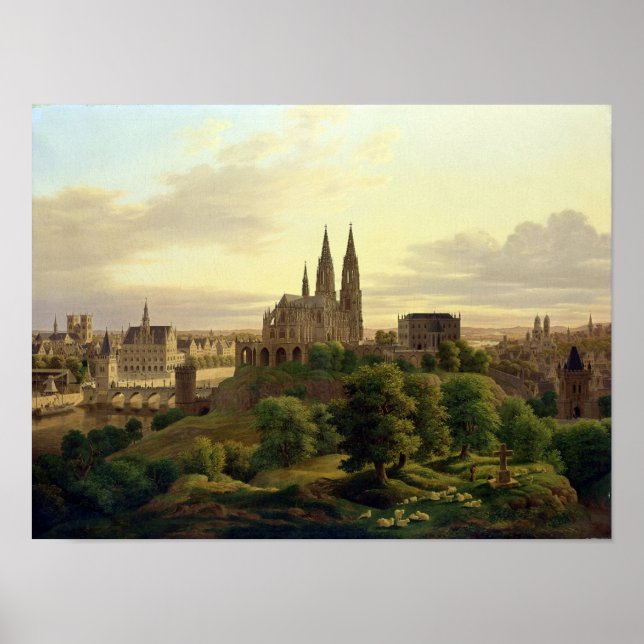A Medieval Town in 1830, 1830 Poster (Front)