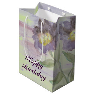 A Medium Dark Purple Watercolor Gift-Bag Gift Bag