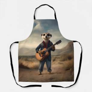 A Meerkat Country And Western Artist,  Apron