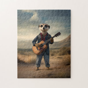 A Meerkat Country And Western Artist, Jigsaw Puzzle