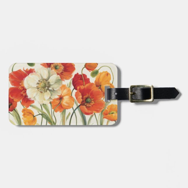 A Melody of Poppies Luggage Tag (Front Horizontal)