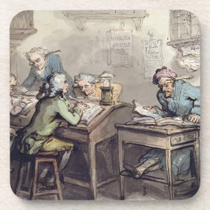 A Merchant's Office, 1789 (pen & ink and w/c over Coaster
