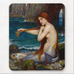 A Mermaid, c. 1900 by John Waterhouse Mouse Pad<br><div class="desc">A Mermaid,  c. 1900 by John Waterhouse. It was inspired by Lord Tennyson's 1830 poem "The Mermaid".</div>