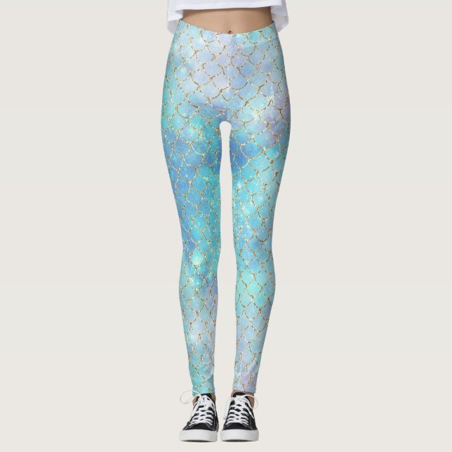 A Mermaid Galaxy Series Design 2  Leggings (Front)