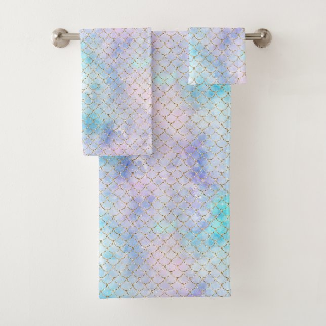 A Mermaid Galaxy Series Design 7  Bath Towel Set (Insitu)