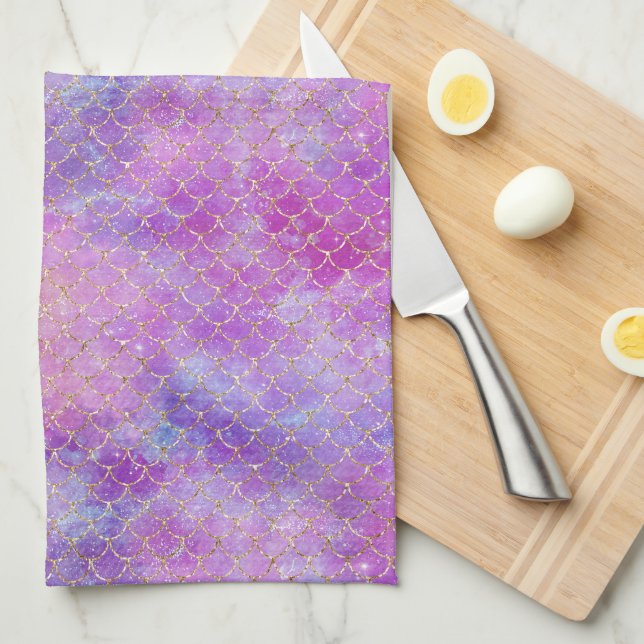A Mermaid Galaxy Series Design 8   Kitchen Towel (Quarter Fold)